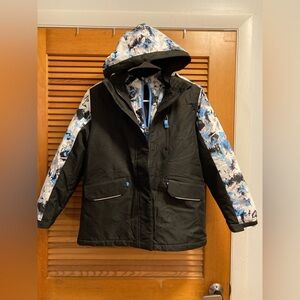 Swiss Tech Girls 2 Piece Black & Blue Multicolor Hooded Jacket New (See Pics)